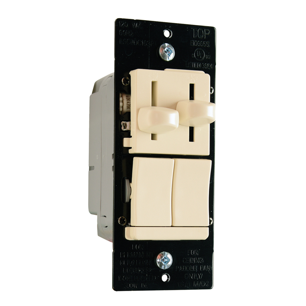 Product image for Wattstopper LSCLDC163PLA LS TradeMaster Incandescent/CFL/LED Dimmer Fan Control