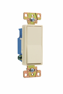 Product image for Pass & Seymour 2601-I Single Pole, Back and Side Wire, Decorator Switch, 15 amps, 120/277V - Ivory