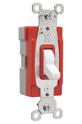 Product image for Pass & Seymour PT20AC1-W PlugTail™ Single Pole Toggle Switch, 20A 120/277V - White