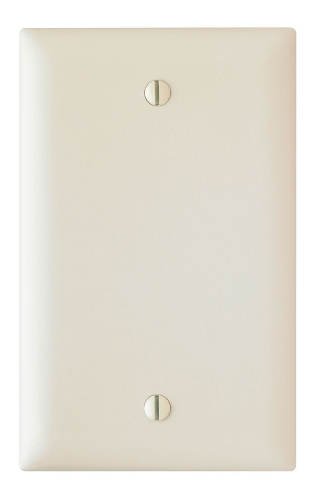 Product image for Pass & Seymour TP13-LA 1Gang Wall Plate, Blank, Box Mount, Nylon, Standard - Light Almond