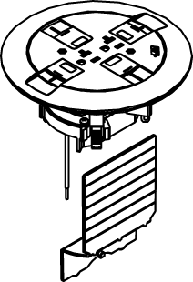 Product image for Wiremold 897CTCBK Ratchet-Pro 881-Series Multiple Service Floor Box Cover Kit