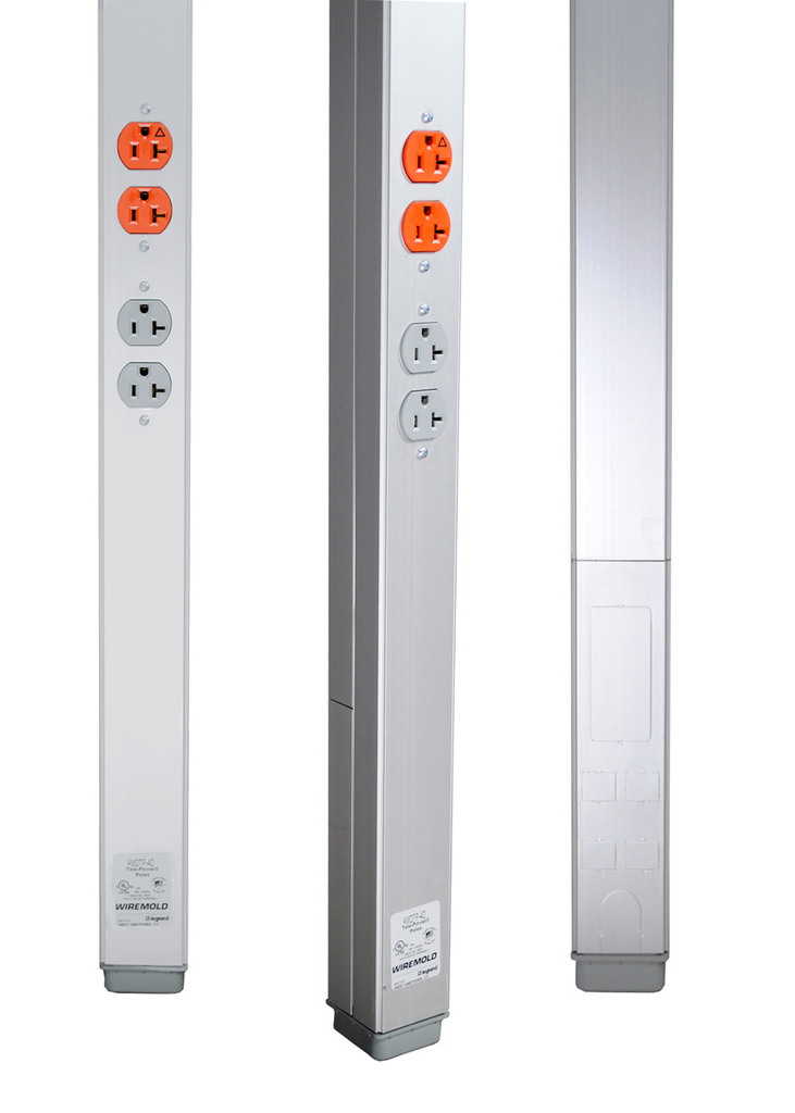 Product image for Wiremold AMDTP-4D AMDTP-4-Series Aluminum Tele-Power Pole