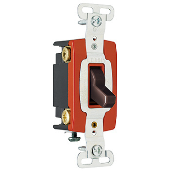 Product image for Pass & Seymour PS20AC4 4Way Toggle Switch, Back & Side Wire, 20Amp 120/277Volt, Brown