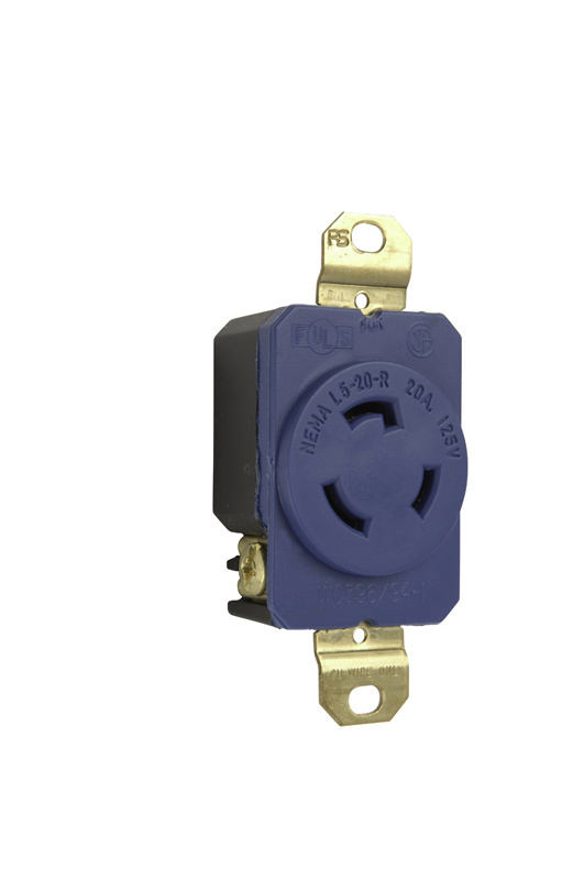 Product image for P&S L520RBL 20A 125V BLUE TURNLOK R
