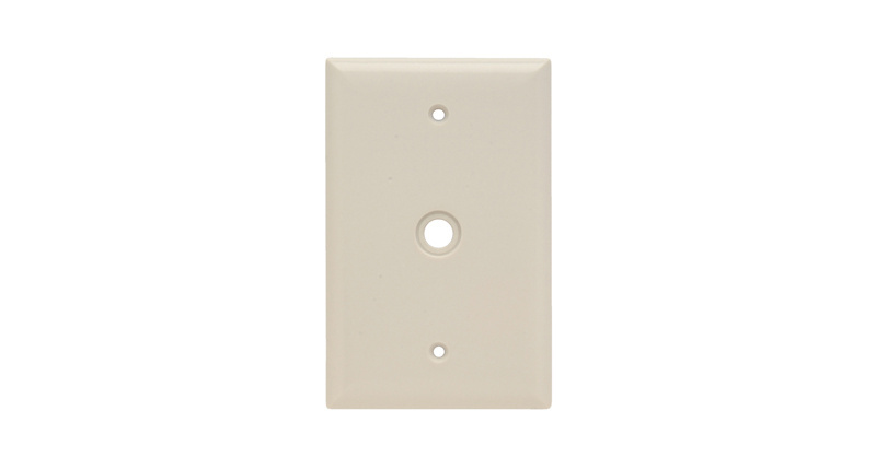 Product image for Pass & Seymour SPJ11-LA 1-Gang 1-Telephone/Cable Light Almond Smooth Thermoset Plastic Junior-Jumbo Communication Wallplate