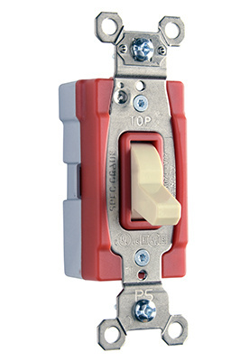 Product image for Pass & Seymour PT20AC3-I PlugTail™ 3Way Toggle Switch, 20A 120/277V - Ivory