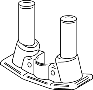 Product image for Wiremold COM50 1/2" Poke-Through Communication Adapter