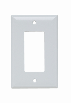 Mayer-DDS-Junior Jumbo 1-Gang Thermoset Wall Plate, 1 Decorator Opening, White-1