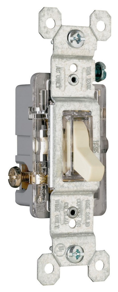 Pass & Seymour 660-ISLG Single Pole Lighted Toggle Switch, Ivory Product image for Pass & Seymour 660-ISLG Single Pole Lighted Toggle Switch, Ivory