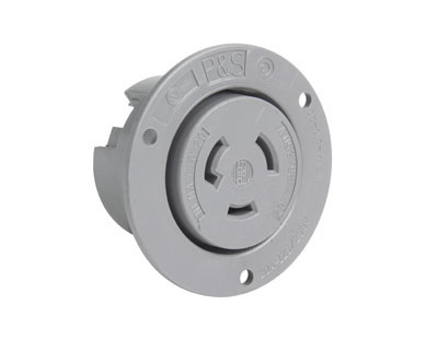 Product image for Pass & Seymour L1020-FO Turnlok Flanged Outlet, 3wire, 20A 125/250v