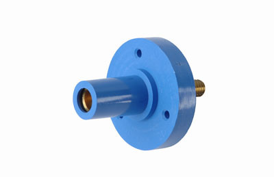 Product image for Pass & Seymour PSMFRSBL 150A 600V Female Stud Set Screw Panel Mount Cam-Type Series 15 - Blue