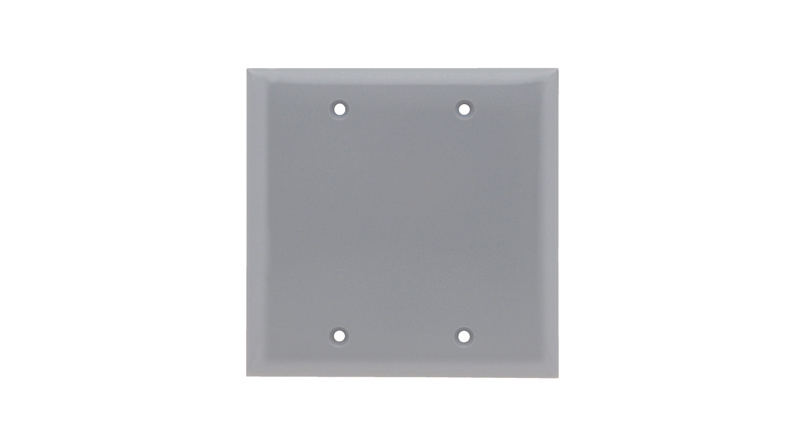 Product image for Pass & Seymour SP23-GRY 2-Gang Blank Gray Smooth Thermoset Plastic Standard Wallplate
