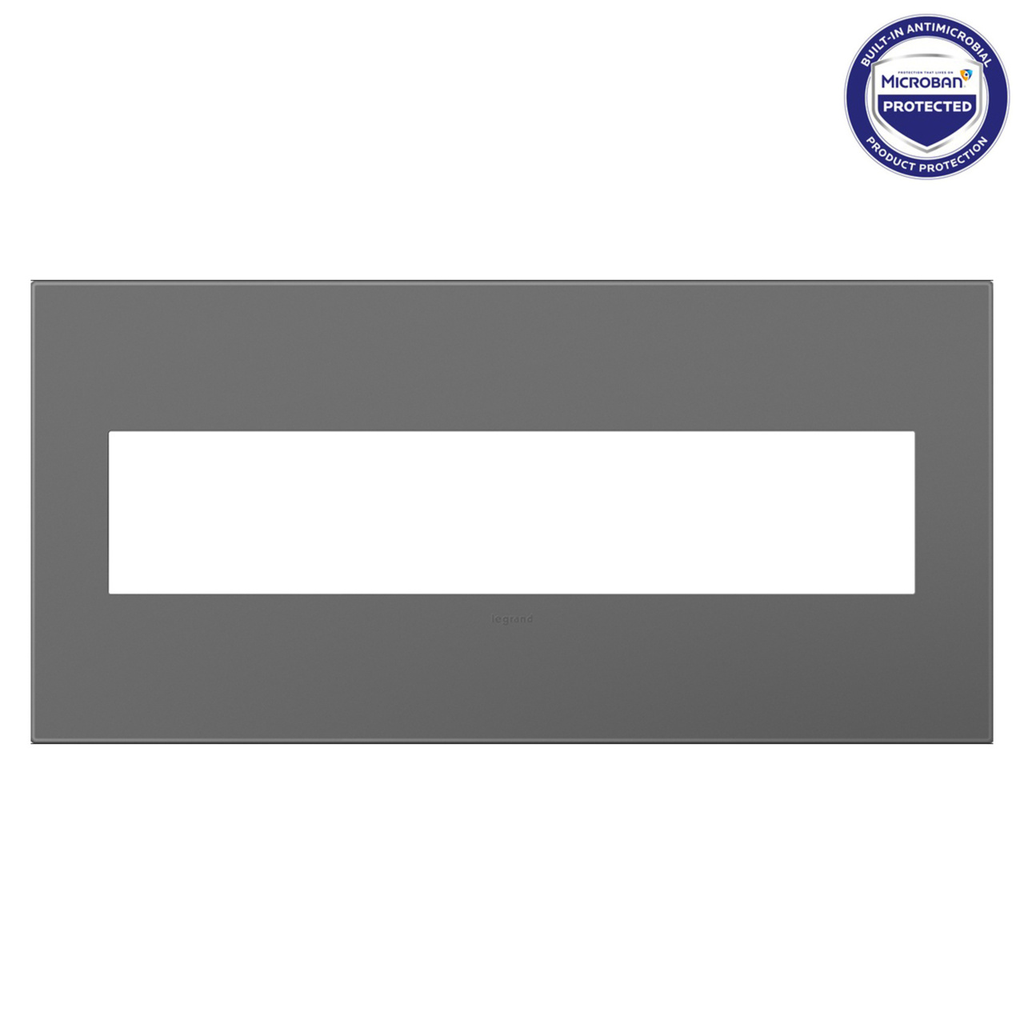 Product image for Pass & Seymour AWP5G-MG1 5 Gang adorne Wall Plate - Magnesium