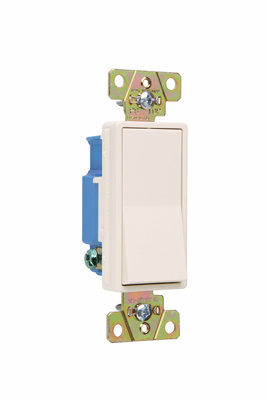 Product image for Pass & Seymour 2601-LA Single Pole, Back and Side Wire, Decorator Switch, 15 amps, 120/277V, Light Almond