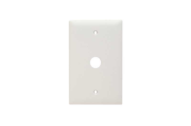 Product image for Pass & Seymour TP60-W 1-Gang 1-Telephone/Cable Outlet White Nylon Standard Unbreakable Communication Wallplate