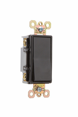 Product image for Pass & Seymour 2624-BK Four-way, Back and Side Wire, Decorator Switch, 20 amps, 120/277V -Black