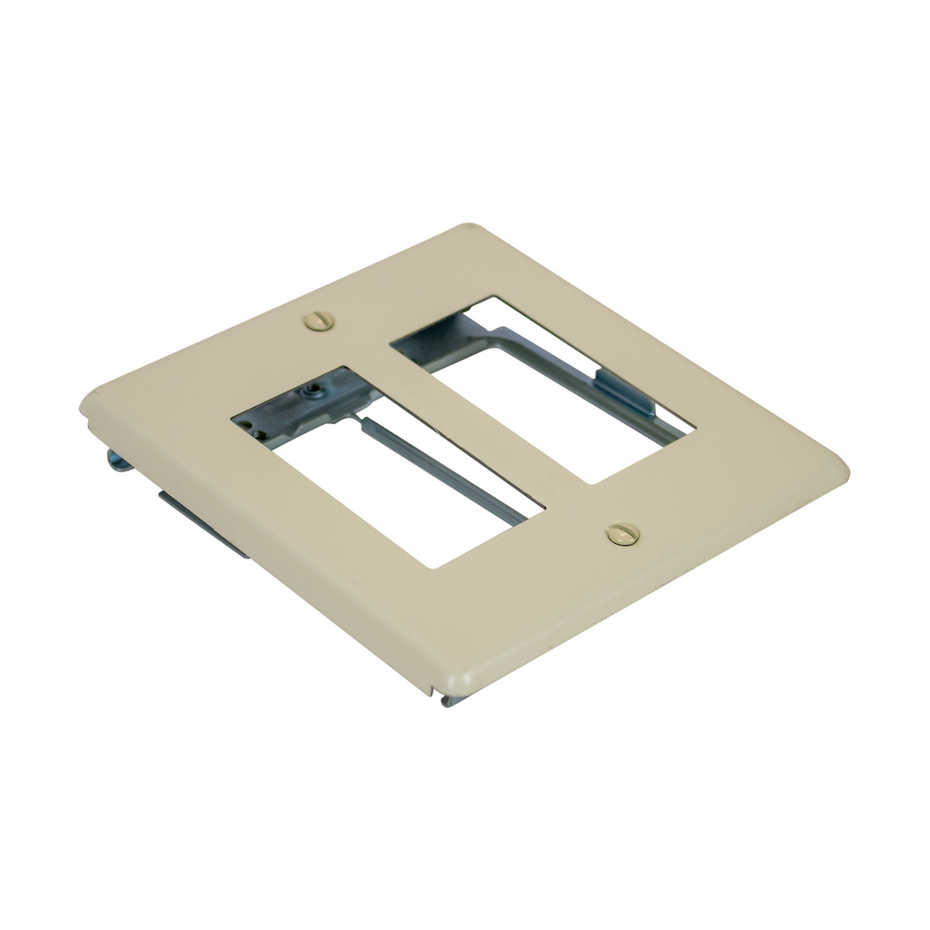Product image for Wiremold V4047RR 2-GANG W/TWO RECTANGULAR OPENINGS IVORY