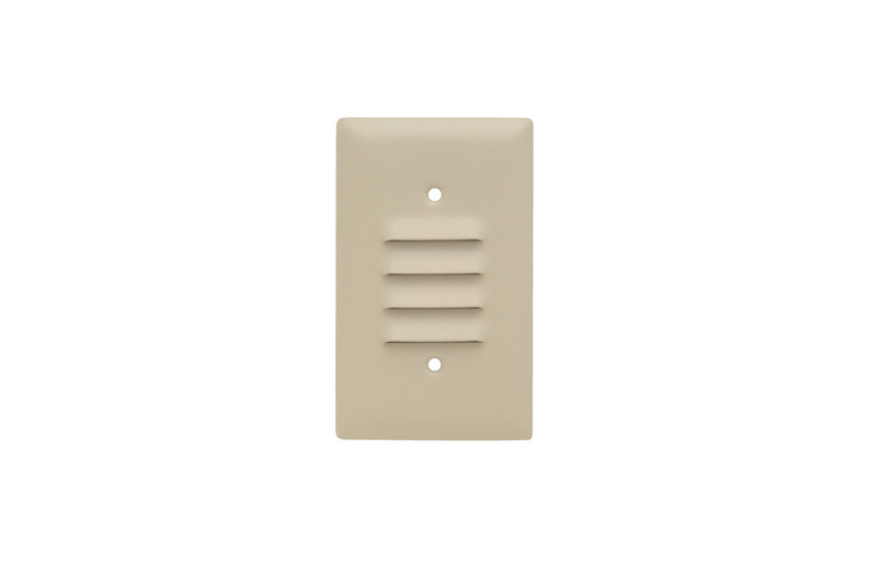 Product image for Pass & Seymour SS771-I 1-Gang Vertical Louver Ivory Painted Smooth Brushed Stainless Steel Standard Wallplate