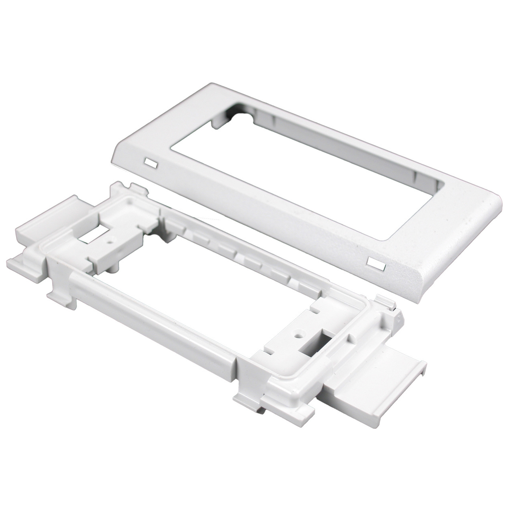 Product image for Wiremold 5450T 4-7/8 x 2-1/2" Ivory Non-Metallic Multiple Channel Raceway Twin Snap Device Bracket