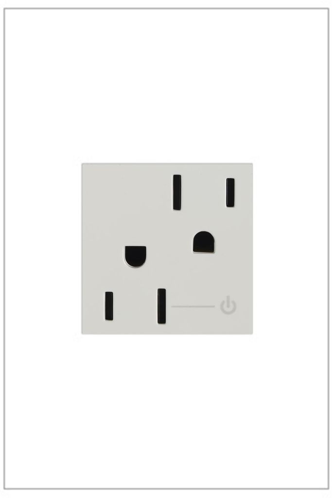 Pass & Seymour ARCH152-W10 15A 125V Half Control adorne Outlet - White Product image for Pass & Seymour ARCH152-W10 15A 125V Half Control adorne Outlet - White