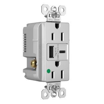 Product image for P&S TR15HUSBACGRY 15A 125V DUP HGTR