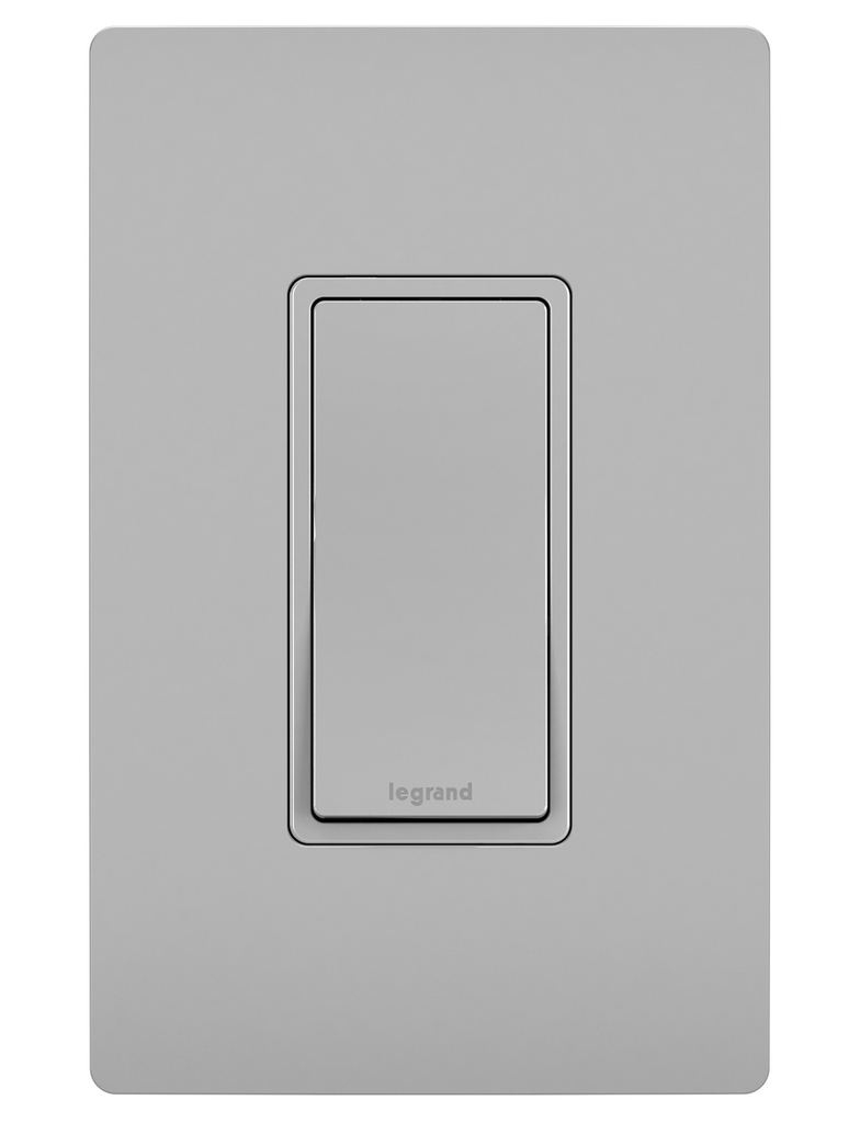 Product image for Pass & Seymour TM873-GRY Decorator Switch,3Way 15Amp 120/277V Grounding, Gray