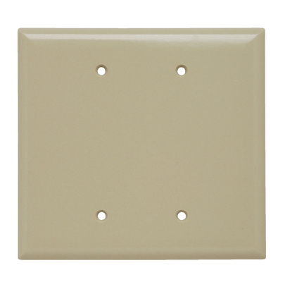 Product image for Pass & Seymour SPO23-I 2Gang Wall Plate, Blank, Jumbo - Ivory