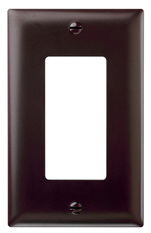 Product image for Pass & Seymour TP26 1Gang Wall Plate, Decorator, Nylon, Standard - Brown