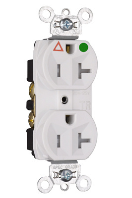 Product image for HG IG TR DUP RECEPT 20A 125V WH