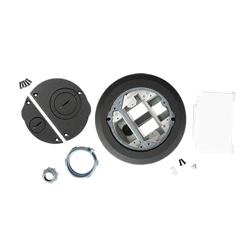 Product image for Wiremold 6ATCFFGY Evolution 6ATCFF-Series Recessed Furniture Feed Assembly with Surface Style Cover