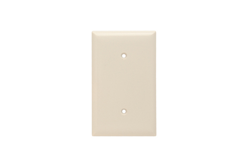 Product image for Pass & Seymour SP14-LA 1Gang Wall Plate, Blank, Strap Mount, Standard - Light Almond