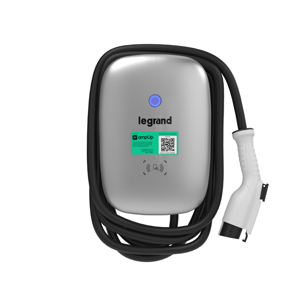 Product image for Wiremold LNA-EVC1-48-SV1 Networked Level 2 Commercial EV Charger, 48A
