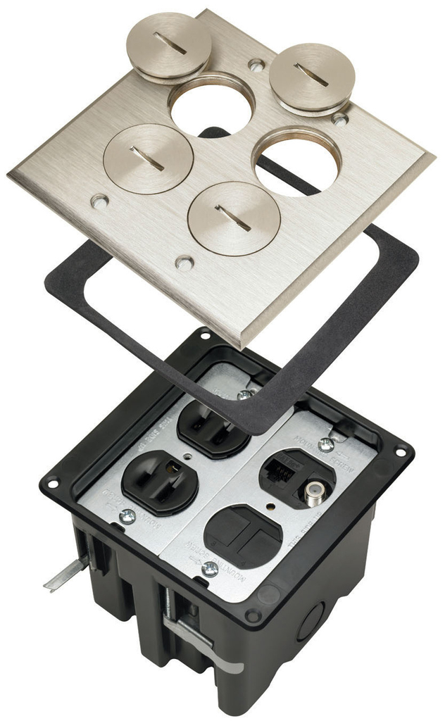 Product image for P&S FB2TRDRKS4N FLOOR BOX 2G DUPLEX