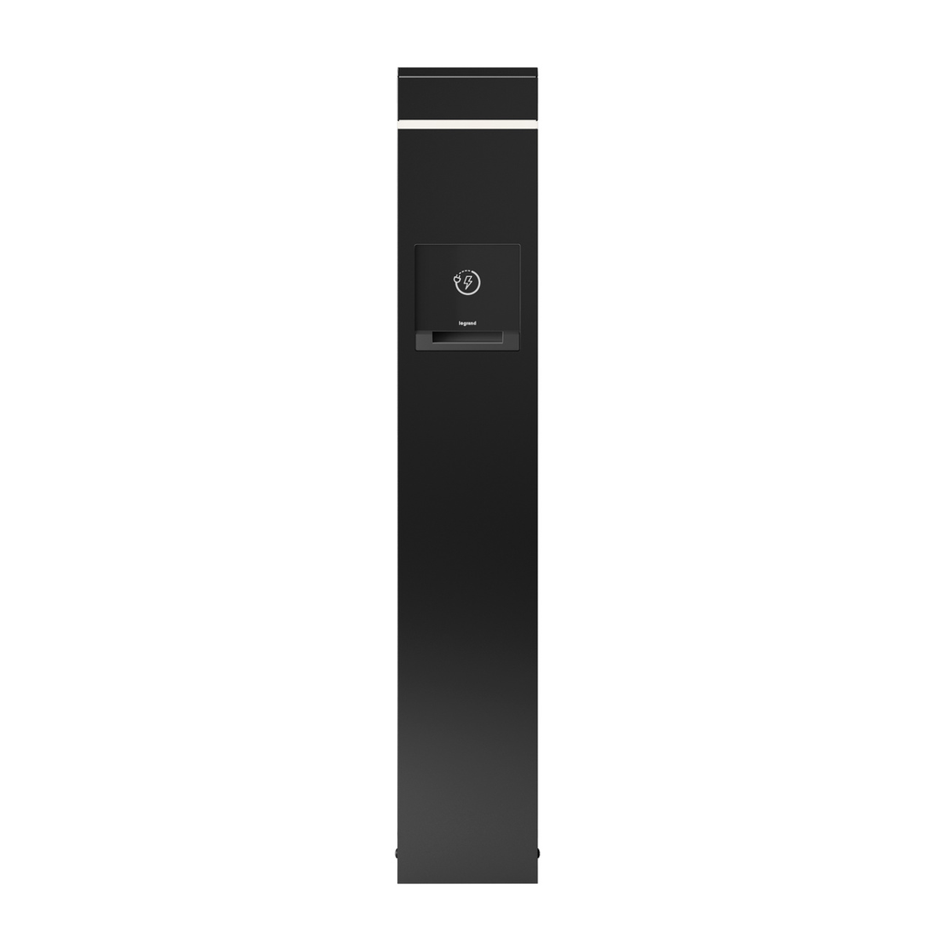 Mayer-DDS-Charging Station with Accent Light, 2-Gang, (1) Duplex GFCI and (1) 4-Port USB-A Outlet - Black-1
