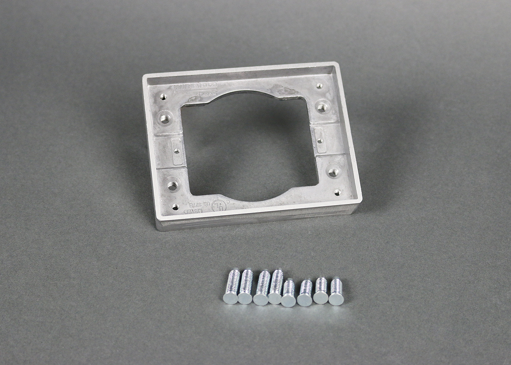 Product image for Wiremold 818TAL 1-Gang Tile Flange, Aluminum