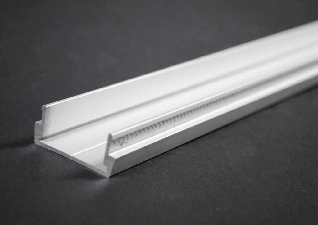 Product image for Wiremold AL2000B-10 1-7/16" Satin Anodized Aluminum 1-Channel Raceway Base