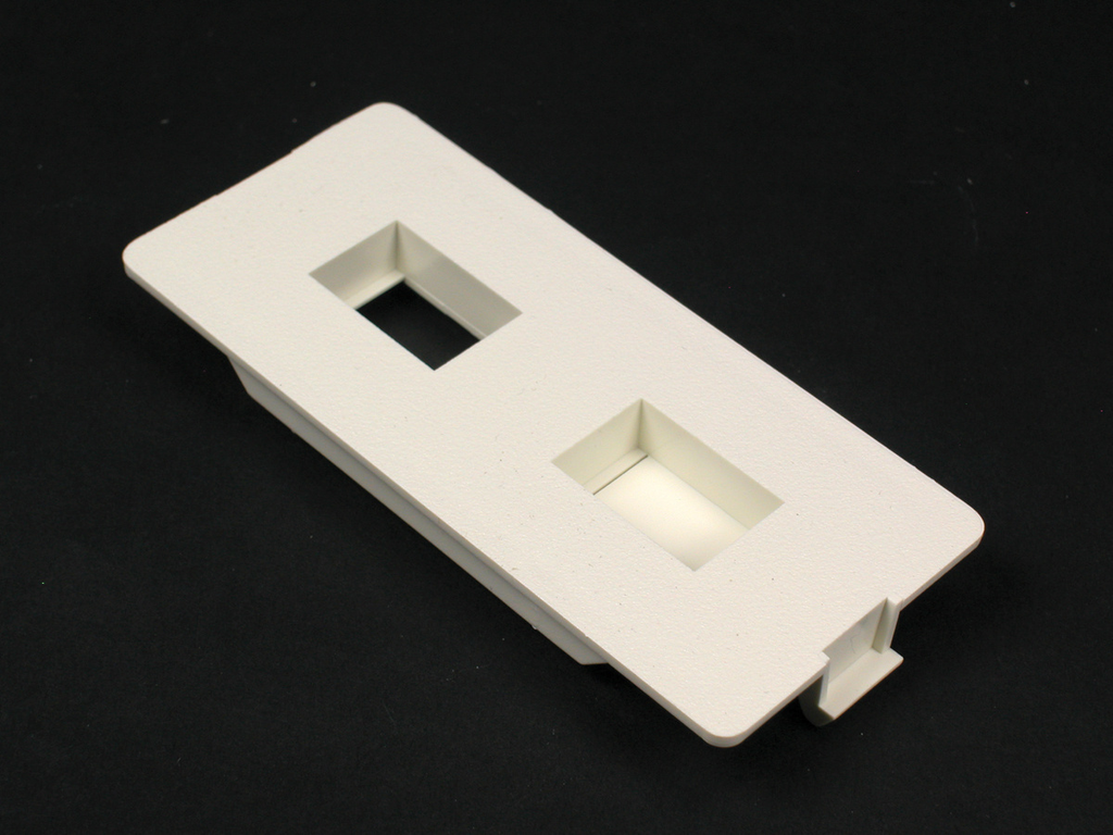Product image for Wiremold 5507FRJ Non-Metallic Flush Ivory Faceplate