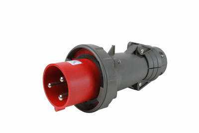 Product image for Pass & Seymour PS360P7-W Pin & Sleeve Plug, 2pole 3wire, 60A 480V