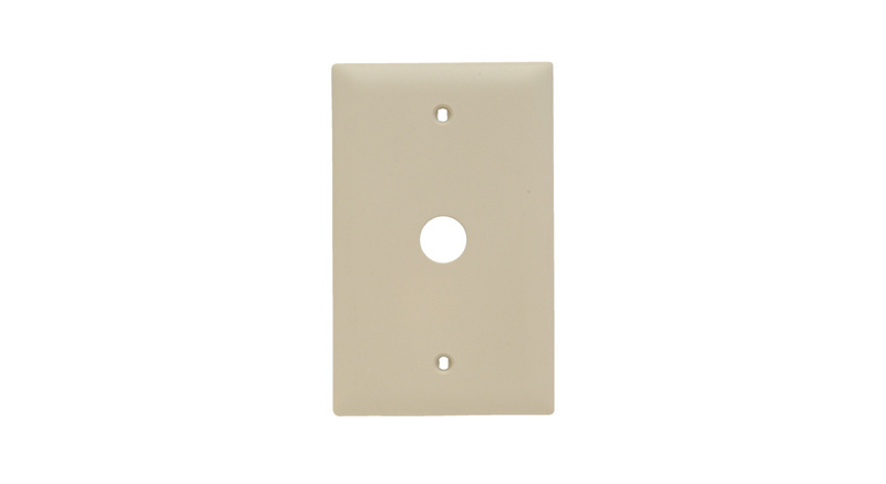 Product image for Pass & Seymour TP60-I Singlegang,Single Telephone Or Cable Outlet 5/8 Id.Box Mounted. Nylon Trademaster Plate, Ivory.