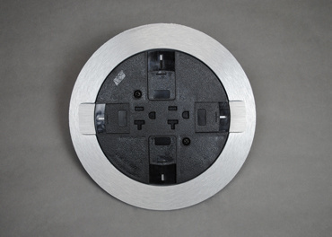 Product image for Wiremold RP7CTCBK Black Multiple Service Floor Box Cover Kit