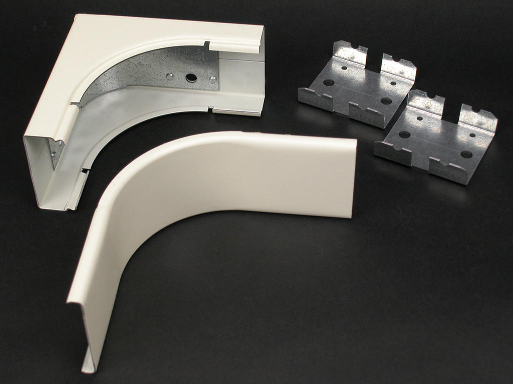 Product image for Wiremold 2417FO-FW 2400-Series Radiused Internal Elbow Fitting, Fog White