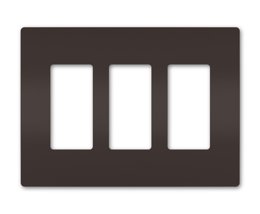 Product image for Pass & Seymour RWP263 3Gang Screwless Wall Plate, Radiant® - Brown