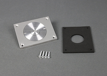 Product image for Wiremold 830CKTCAL-1/2 3.29 x 4.3" Brushed Aluminum Floor Box Power or Communication Cover Plate