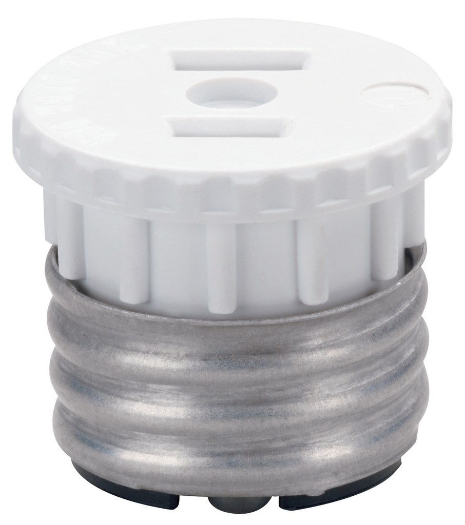 Product image for Pass & Seymour 125 Lampholder to Outlet Adaptor
