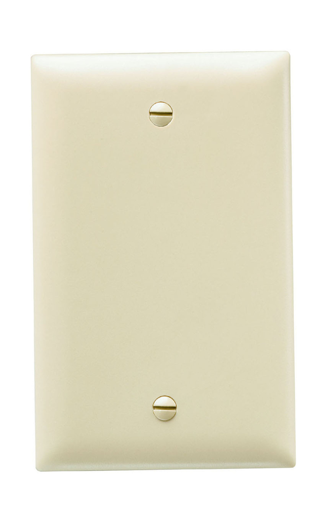 Product image for Pass & Seymour TP13-I 1Gang Wall Plate, Blank, Box Mount, Nylon, Standard - Ivory