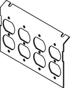 Product image for LCAN P8850-4DP AC8850 PLATE FOR 4 D