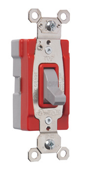 Product image for Pass & Seymour PT20AC1-GRY PlugTail™ Single Pole Toggle Switch, 20A 120/277V - Gray