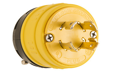 Product image for P&S 2874 TURNLOK RBR PLG 30A 125/25