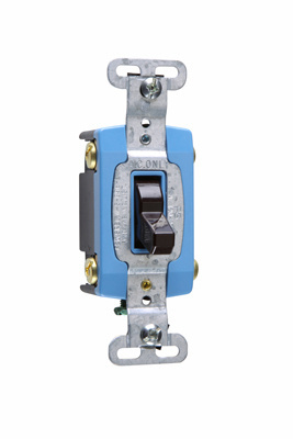 Product image for Pass & Seymour CSB15AC4 Construction 4Way Switch, Back & Side Wire, 15Amp 120/277Volt, Brown