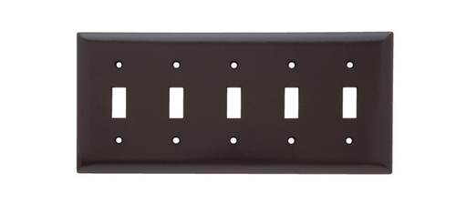 Product image for SMOOTH WALL PLATE 5G TOGGLE BROWN